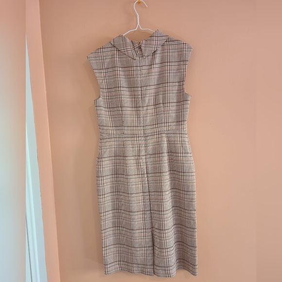 NWOT Ann Taylor Factory Cream Plaid Dress 🌷🌴 - Picture 10 of 13